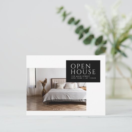 Real Anwesen Broker Moderne Postkarte - OFFENES HA (Stehend Vorderseite)