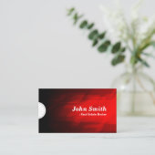 Real Anwesen Broker - Modernes Dunkles Rot Visitenkarte (Stehend Vorderseite)