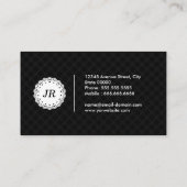 Real Anwesen Broker - Modernes Monogramm Black Visitenkarte (Rückseite)