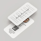 Real Anwesen Broker Realtor Foto Modern White Visitenkarte