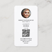 Real Anwesen Broker Realtor Foto Modern White Visitenkarte (Rückseite)