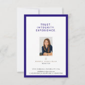 Real Anwesen Broker Vielen Dank Karte (Rückseite)