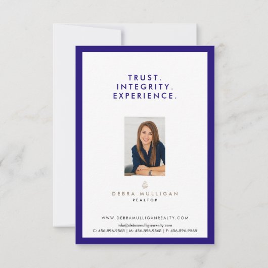 Real Anwesen Broker Vielen Dank Karte (Rückseite)