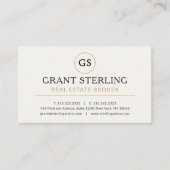 Real Anwesen Broker White Gold Luxus Visitenkarte (Vorderseite)