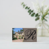Real Anwesen Business Card Hübsch House Driveway B Visitenkarte (Stehend Vorderseite)