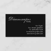 Real Anwesen Business Card Hübsch House Driveway B Visitenkarte (Rückseite)