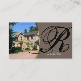 Real Anwesen Business Card Hübsch House Driveway B Visitenkarte