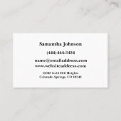 Real Anwesen Business Card mit extravagantem Gold  Visitenkarte (Rückseite)