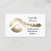 Real Anwesen Business Card mit extravagantem Gold  Visitenkarte (Vorderseite)