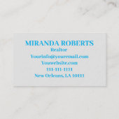 Real Anwesen Business Card Schwarz und Rosa für Re Visitenkarte (Rückseite)