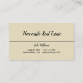 Real Anwesen Business Card Visitenkarte (Rückseite)