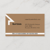 Real Anwesen Business Card Visitenkarte (Rückseite)