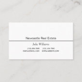 Real Anwesen Business Card Visitenkarte (Rückseite)