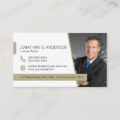 Real Anwesen Business Card White Gold 19023 Visitenkarte (Vorderseite)