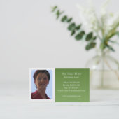 Real Anwesen Business Cards - Ölive Green Visitenkarte (Stehend Vorderseite)
