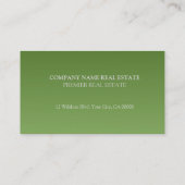 Real Anwesen Business Cards - Ölive Green Visitenkarte (Rückseite)