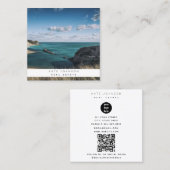 Real Anwesen Business Logo Fotograf Foto Quadratische Visitenkarte (Vorne/Hinten)