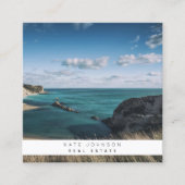 Real Anwesen Business Logo Fotograf Foto Quadratische Visitenkarte (Vorderseite)