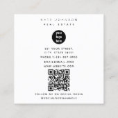 Real Anwesen Business Logo Fotograf Foto Quadratische Visitenkarte (Rückseite)