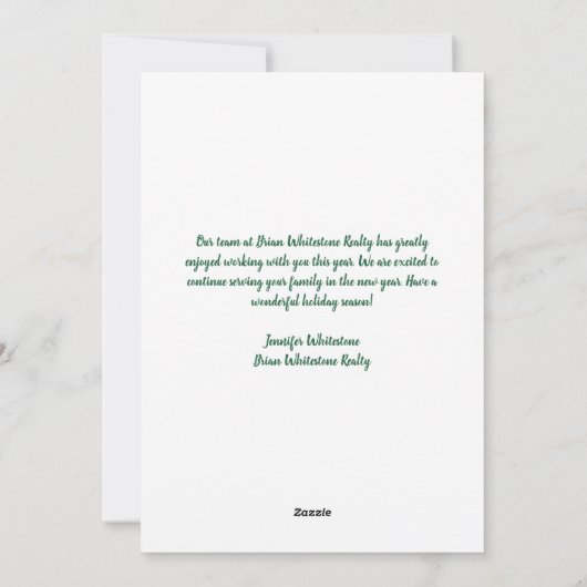 Real Anwesen Business Weihnachten Personalisiert (Rückseite)