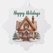 Real Anwesen Business Weihnachten Personalisiert Ornament Karte (Vorderseite)