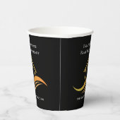 Real Anwesen Chic Black Gold Custom Open House Pappbecher (Rechts)