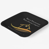 Real Anwesen Chic Black Gold Custom Open House Pappteller (Gewinkelt)