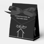 Real Anwesen Chic Schwarz-weiß Glückwunsch Zuhause Geschenkschachtel (Vorderseite)