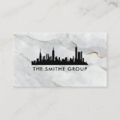 Real Anwesen City Skyline | Marmor Visitenkarte (Vorderseite)