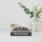 Real Anwesen City Skyline | Marmor Visitenkarte (Stehend Vorderseite)
