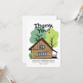 Real Anwesen Client HandGezeichnet Dankeschön Kart Karte (Vorderseite/Rückseite Beispiel)