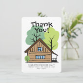 Real Anwesen Client HandGezeichnet Dankeschön Kart Karte (Stehend Vorderseite)