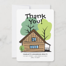 Real Anwesen Client HandGezeichnet Dankeschön Kart