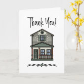 Real Anwesen Client Zuhause Danke Karte (Gelbe Blume)