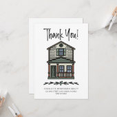 Real Anwesen Client Zuhause Danke Karte (Vorderseite/Rückseite Beispiel)