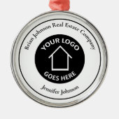 Real Anwesen Company Add Your Logo Custom Christma Ornament Aus Metall (Vorne)