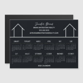 Real Anwesen Company Black 2022 Calendar Magnet (Vorne/Hinten)