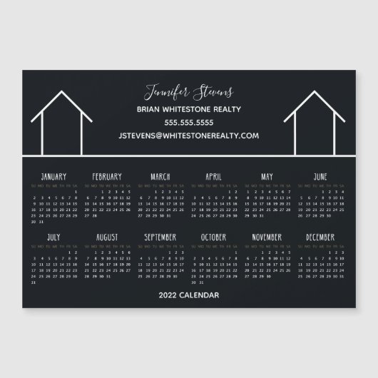 Real Anwesen Company Black 2022 Calendar Magnet (Vorderseite)