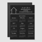 Real Anwesen Company Black 2023 Calendar Magnet (Vorne/Hinten)