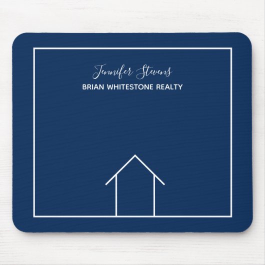 Real Anwesen Company Blue House Custom Realtor Mousepad (Vorne)