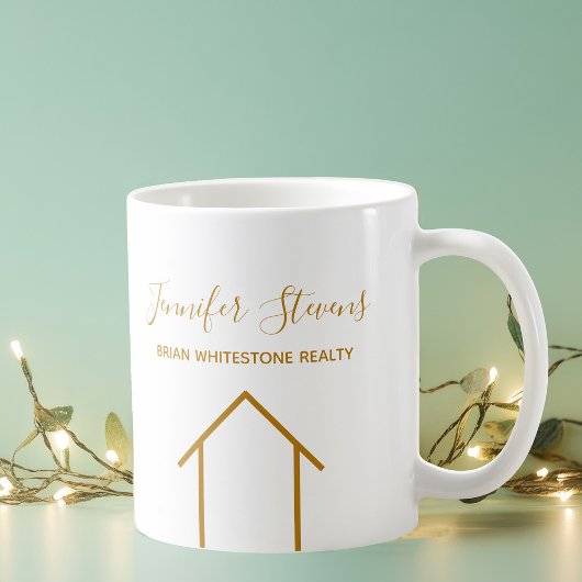 Real Anwesen Company Chic Gold Custom Realtor Kaffeetasse