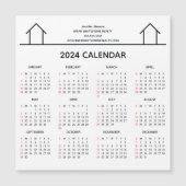 Real Anwesen Company Custom 2024 Calendar Magnet (Vorderseite)