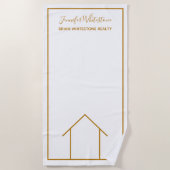 Real Anwesen Company Custom Chic Gold Realtor Strandtuch (Vorderseite)