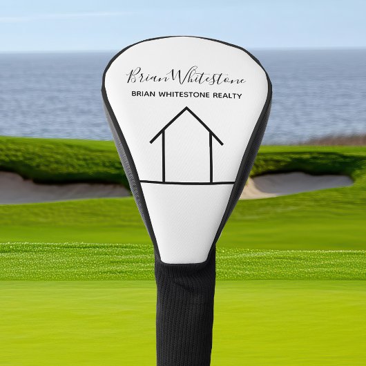 Real Anwesen Company Custom Chic Simple Realtor Golf Headcover