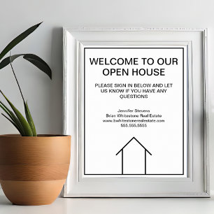 Real Anwesen Company Custom Open House Willkommen Poster
