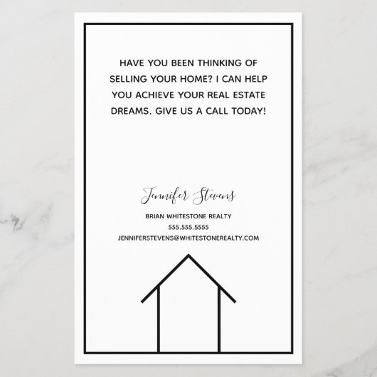 Real Anwesen Company Custom Realty Agent Marketing Flyer (Vorne)