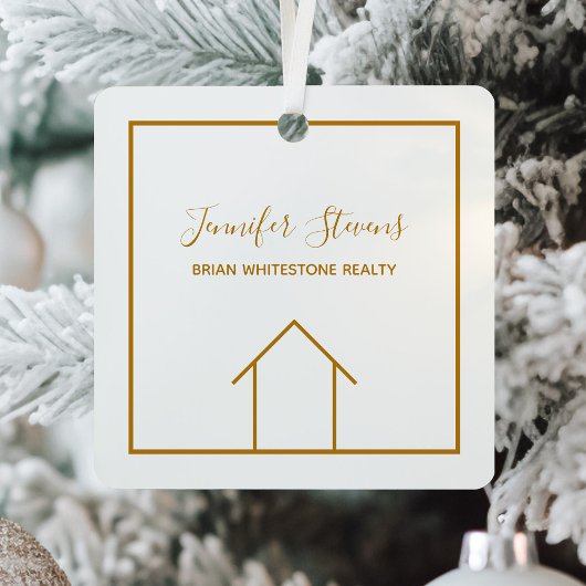 Real Anwesen Company Elegante Custom Gold Weihnach Ornament Aus Glas