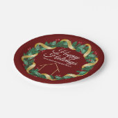 Real Anwesen Company Elegante Custom Weihnachten P Pappteller (Schrägansicht)