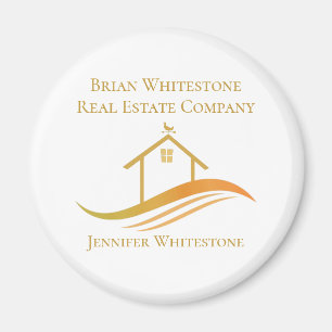 Real Anwesen Company Gold House Custom Realtor Magnet