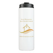 Real Anwesen Company Gold Logo Personalisiert Real Thermosbecher (Vorderseite)